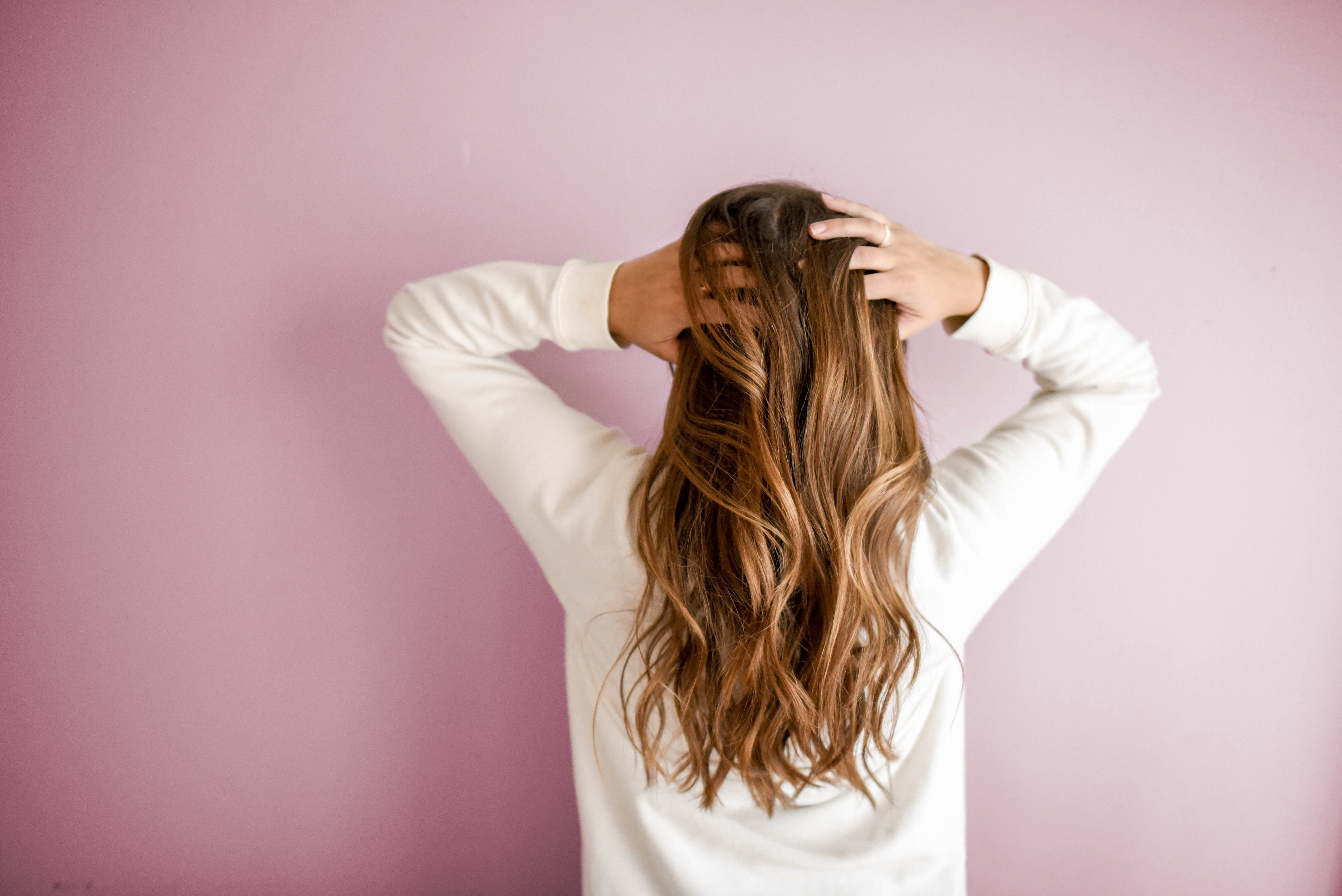 reddish adult blonde female with beautiful long hair